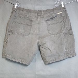 Columbia Sportswear Company Mens Cotton Flat Front Tan/Grey Cargo Shorts Size 44